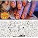 12 Fogli Halloween Adesivi per Unghie Artistiche,EBANKU 3D Adesivo per Unghie Autoadesivo,Manicure di Halloween per Decorazioni per Unghie da Donna
