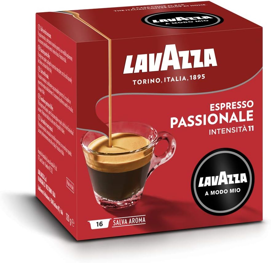 Lavazza A Modo Mio Passionale Coffee Capsules (1 Pack of 16)
