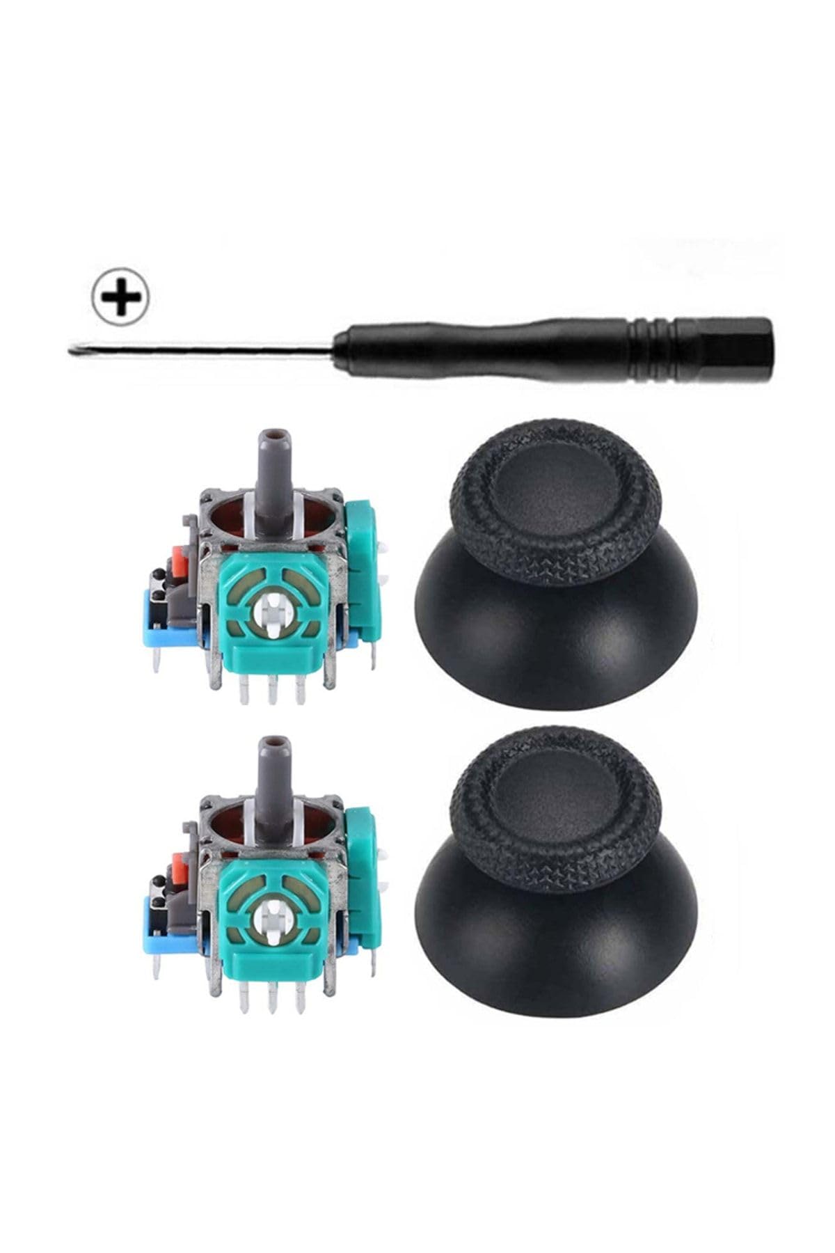 Ps5 Analog Motor Ve Topuz 2+2 Set Ps5 Tornavida Playstation 5 Kol Tamir Seti Yedek Parça