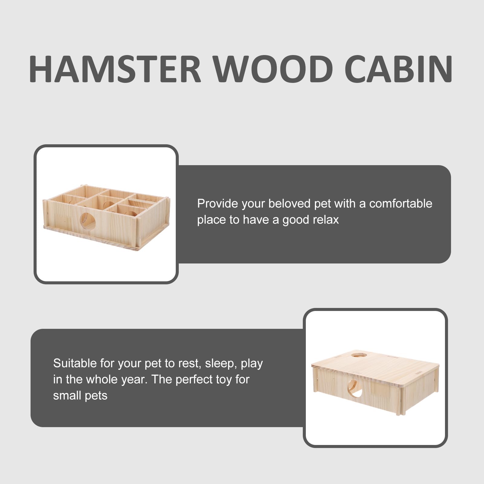 Homoyoyo Hamsterversteck mit Labyrinthdesign für Sicheres und Schlafen Kleintierversteck für Hamster und Ratten Ganzjährig Geeignet