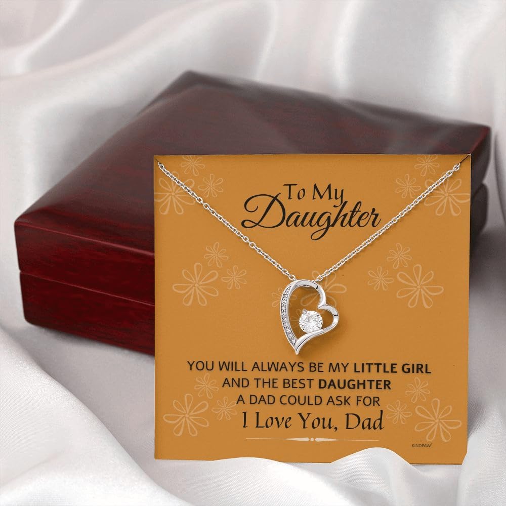 Custom Necklace, Personalized Gifts for Your Daughter, Christmas, Graduation, or Birthday Gifts for Daughter comes with Message card & Gift Box, Gifts for Adult Daughter, Daughter Gifts from Mom and Dad