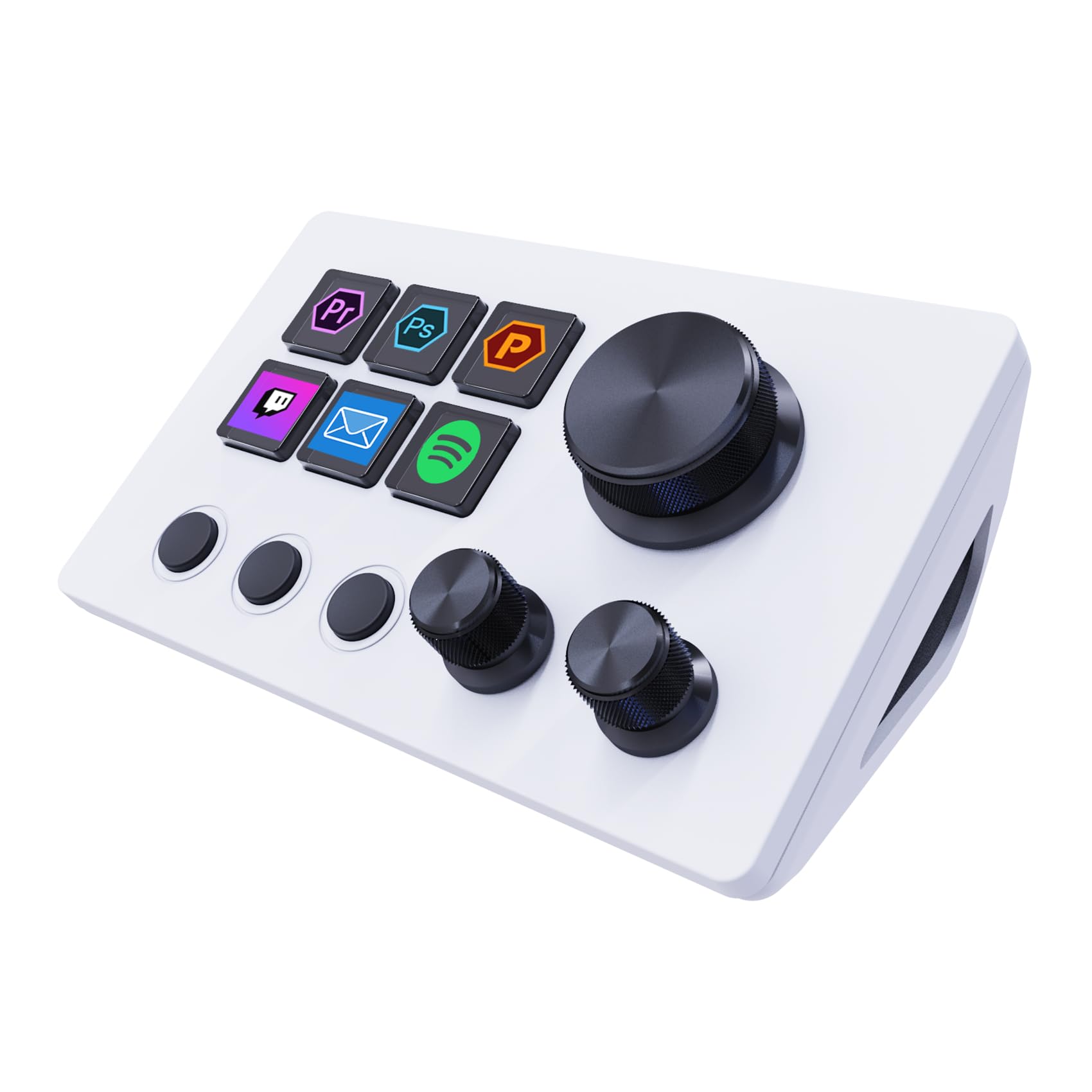 Basicolor Streaming Macro Keypad, Stream Controller Deck Gaming Shortcut Keyboard, with Customizable 6 LCD Shortcut Keys, 3 Buttons and 3 Knobs, Trigger Actions in OBS/Twitch/YouTube, Mac and PC-image-14