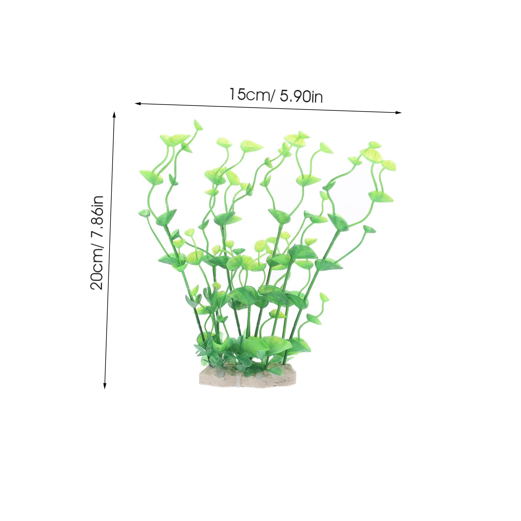OUNONA 3 Pezzi di Acquatica Artificiale Mini Pianta Acquatica Piante Finte Decorazioni per Acquari Accessori per Acquari Piante di Foglie Piante d'Acqua Dolce Artificiali