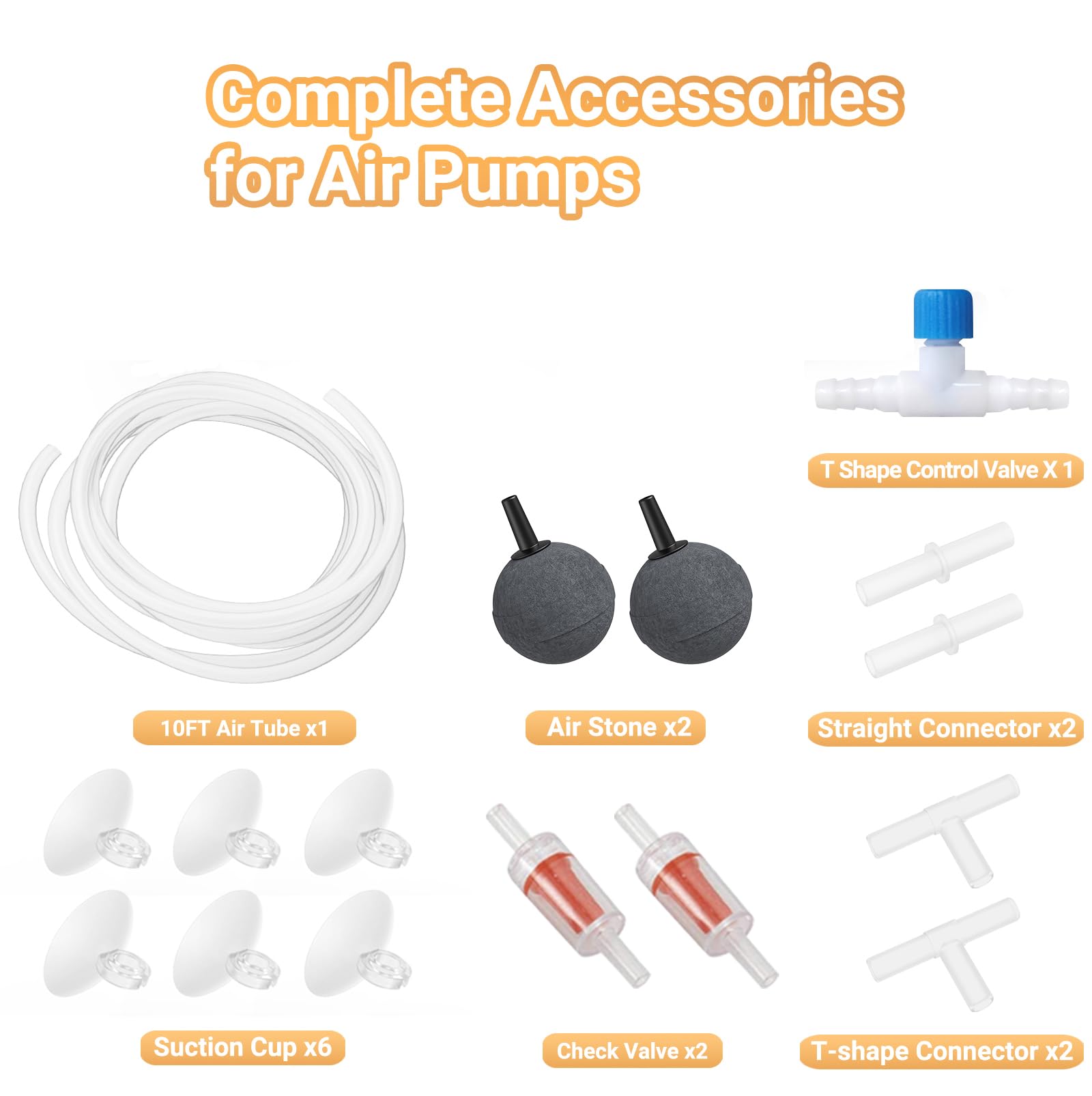 Aquarium Air Pump Accessories Kit - Complete Set -6