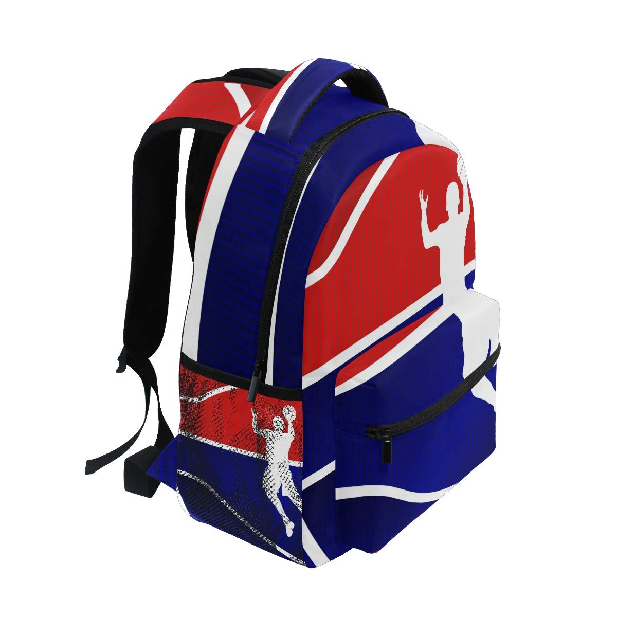 Sac à Dos d'école de Fond de Basket-Ball Bleu pour Le Sac de Voyage de Sac de Voyage d'enfants de Filles de garçons