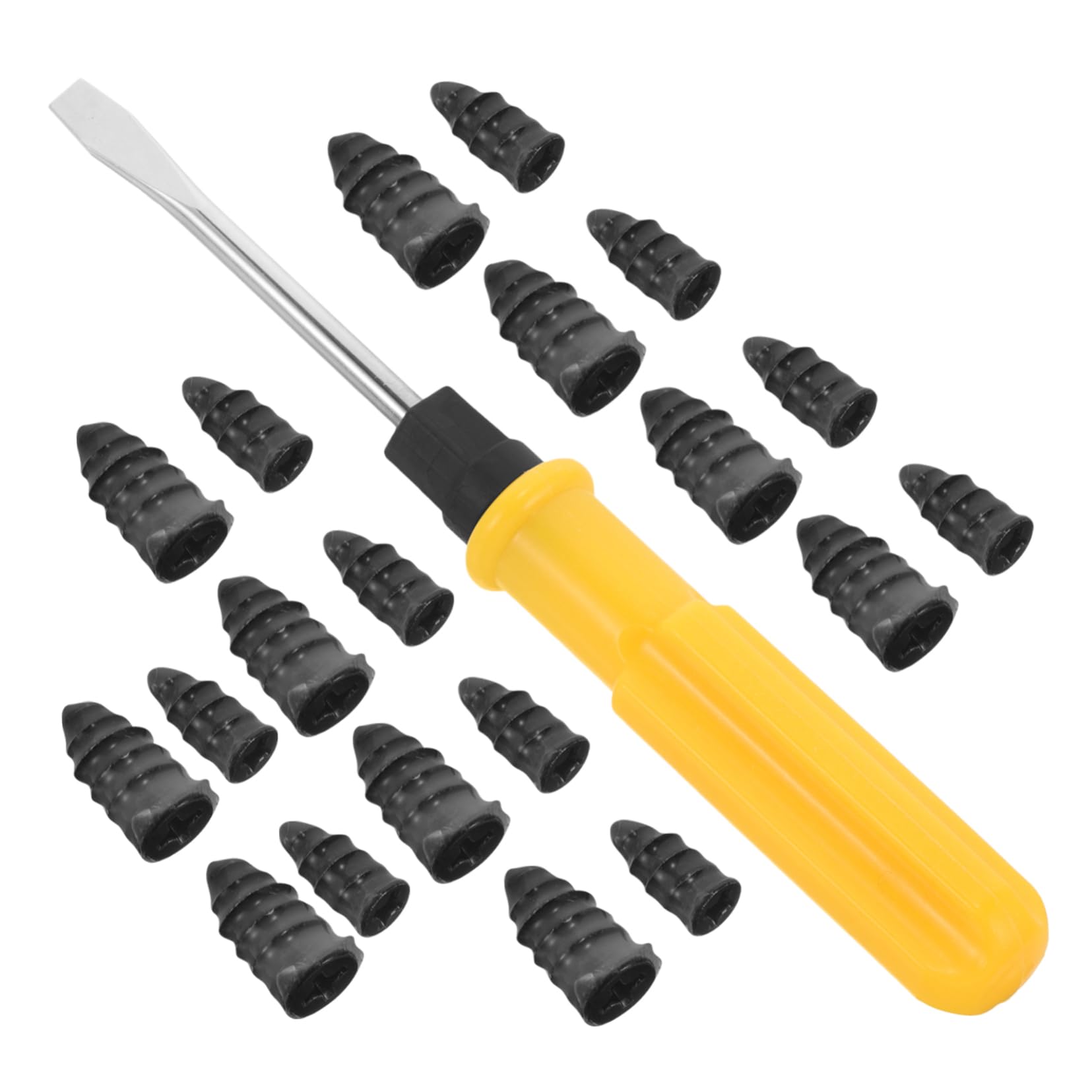 SOLUSTRE 5sets Riparazione Pneumatici Per Auto e Kit Con Chiodi Di Riparazione Grandi e Piccoli e Cacciavite Soluzione Pratica e Veloce Per Forature Pneumatici Tubeless