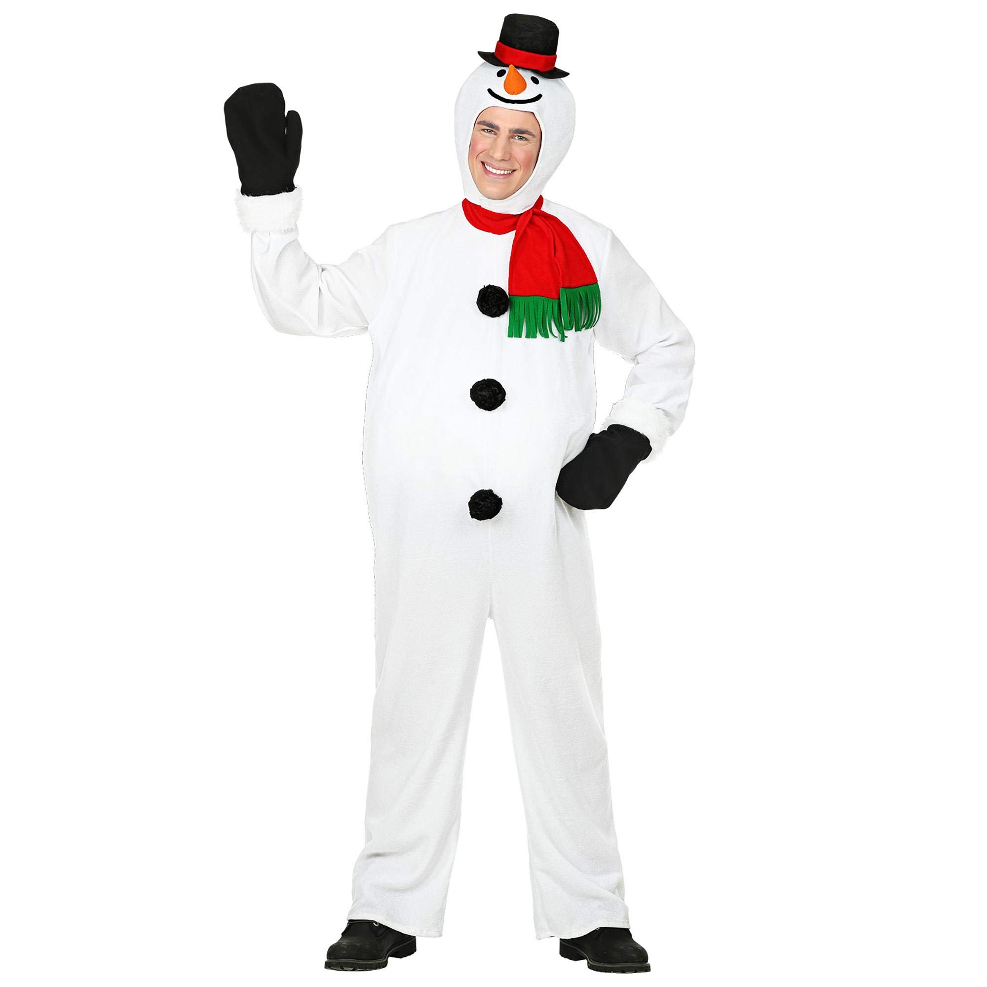 W WIDMANN MILANO Party Fashion - Kostium bałwana, kombinezon z dużym brzuchem, kostium świąteczny, karnawałowy