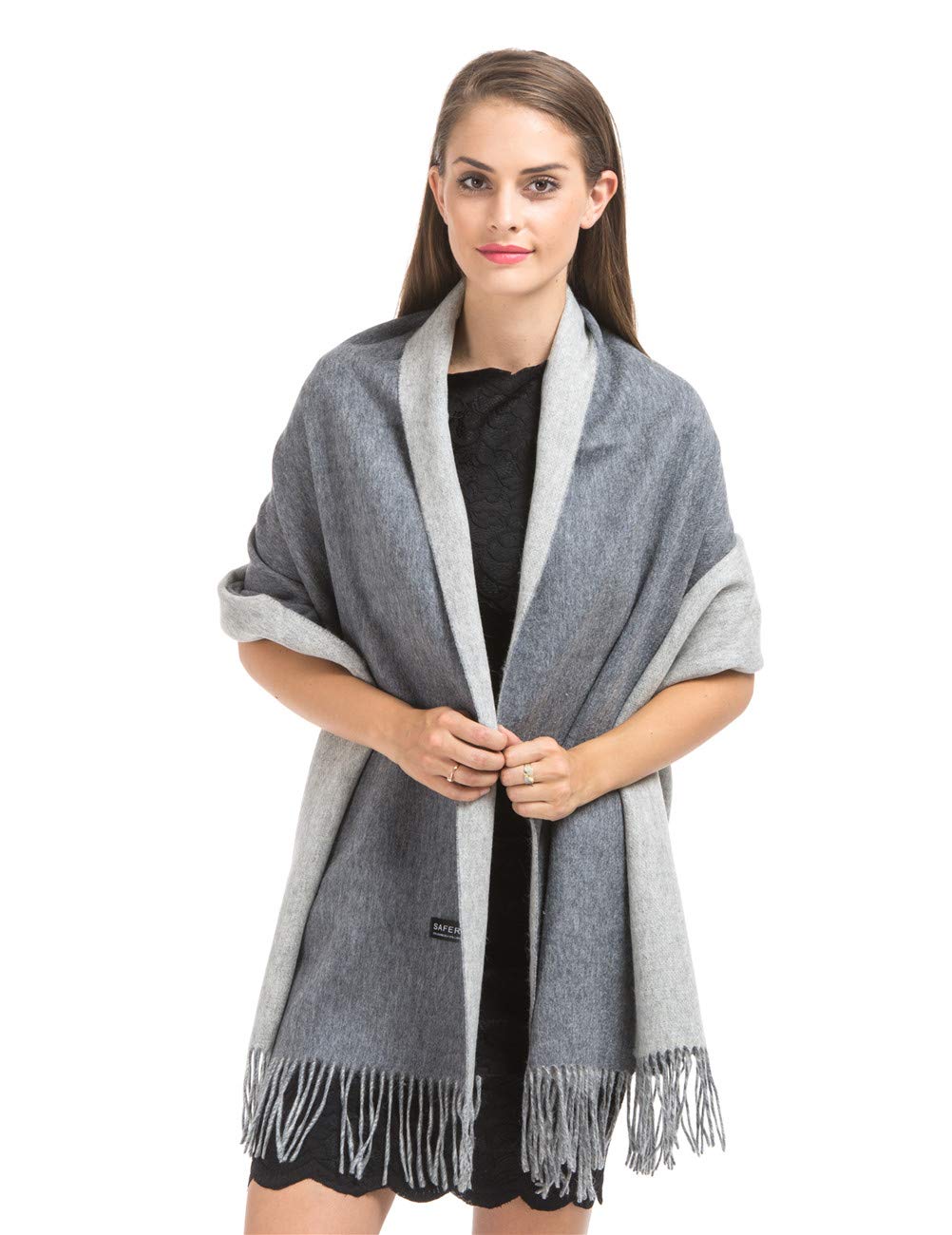 SAFERINWomens Wool Shawls Wraps Scarves with Gift Box Large Winter Pashmina Shawl for Women