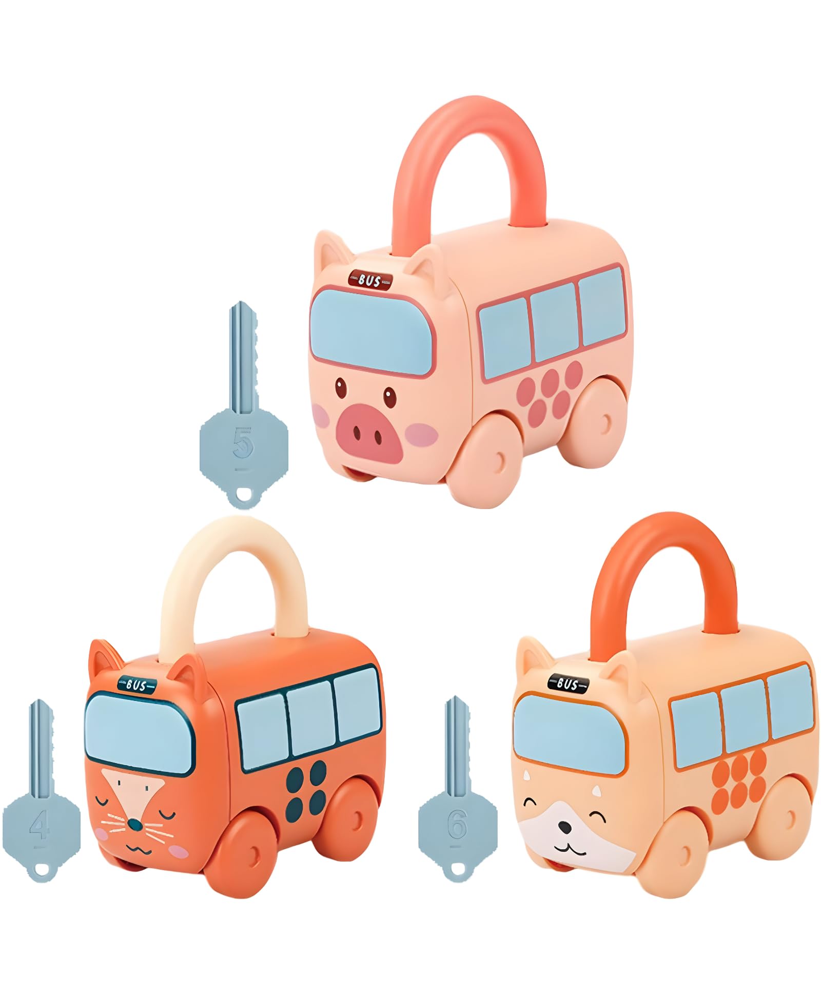 Montessori Lock & Key Car Toy for Kids | Number Matching & Sorting Learning Toy | Fine Motor Skill Development Activity Toy for Toddlers – Pack of 1-image-12