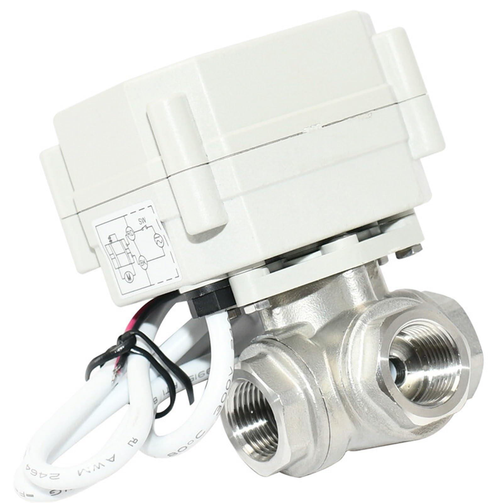 3/8" DN10 3/8" DN10 elektryczny zawór kulowy ze stali nierdzewnej DC5V/12V/24V ze sterowaniem ręcznym