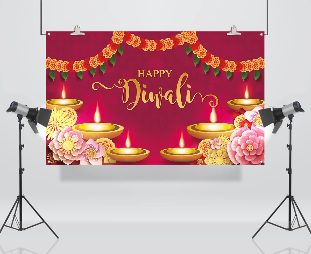 Diwali Türabedeckung Mit Pfau-Motiv – Indische Partydeko Fürs Fest Der Lichter (180 X 90 Cm)