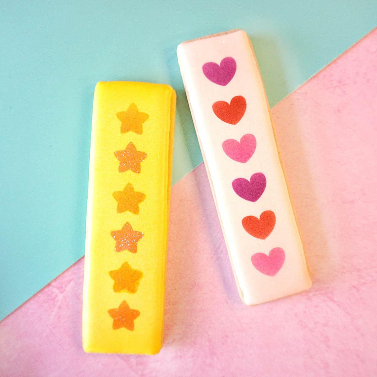 The Cookie Countess Cookie Stick Stencil - Stars and Hearts