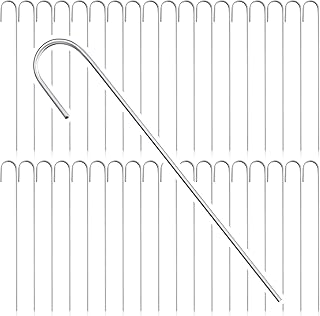 300 Pieces 7-9/10" Chain Link Fence Wire Hook Aluminum Fence Wire Hook Ties Chain Link Fence Hook Ties Chain Link Fence Parts for Fencing Chain Link Fence Dog Fence Gardens Farms Pipes