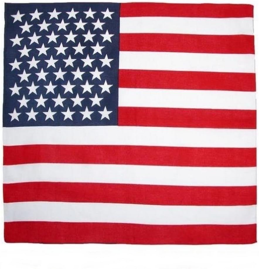Foulard bandana USA drapeau aéricain - 55 c x 55 c - oto biker