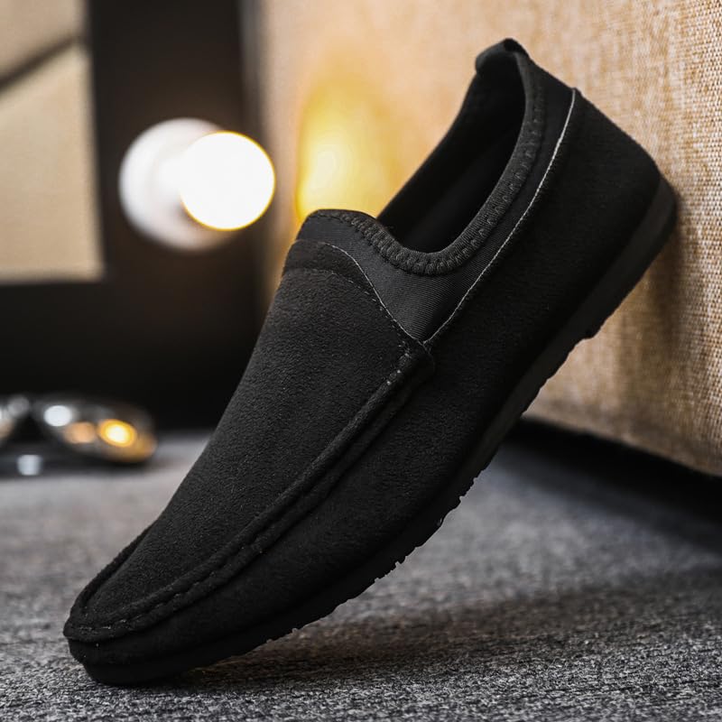 Men's Loafers Shoes Round Toe PU Leather Solid Color Loafer Shoes Flexible Comfortable Anti-Slip Prom Walking Slip-on2
