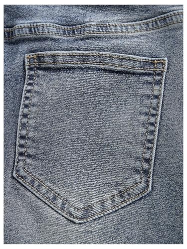 Floerns Women's Distressed Letter Embroidered Denim Skirt Casual Mini Pencil Jean Skirts3