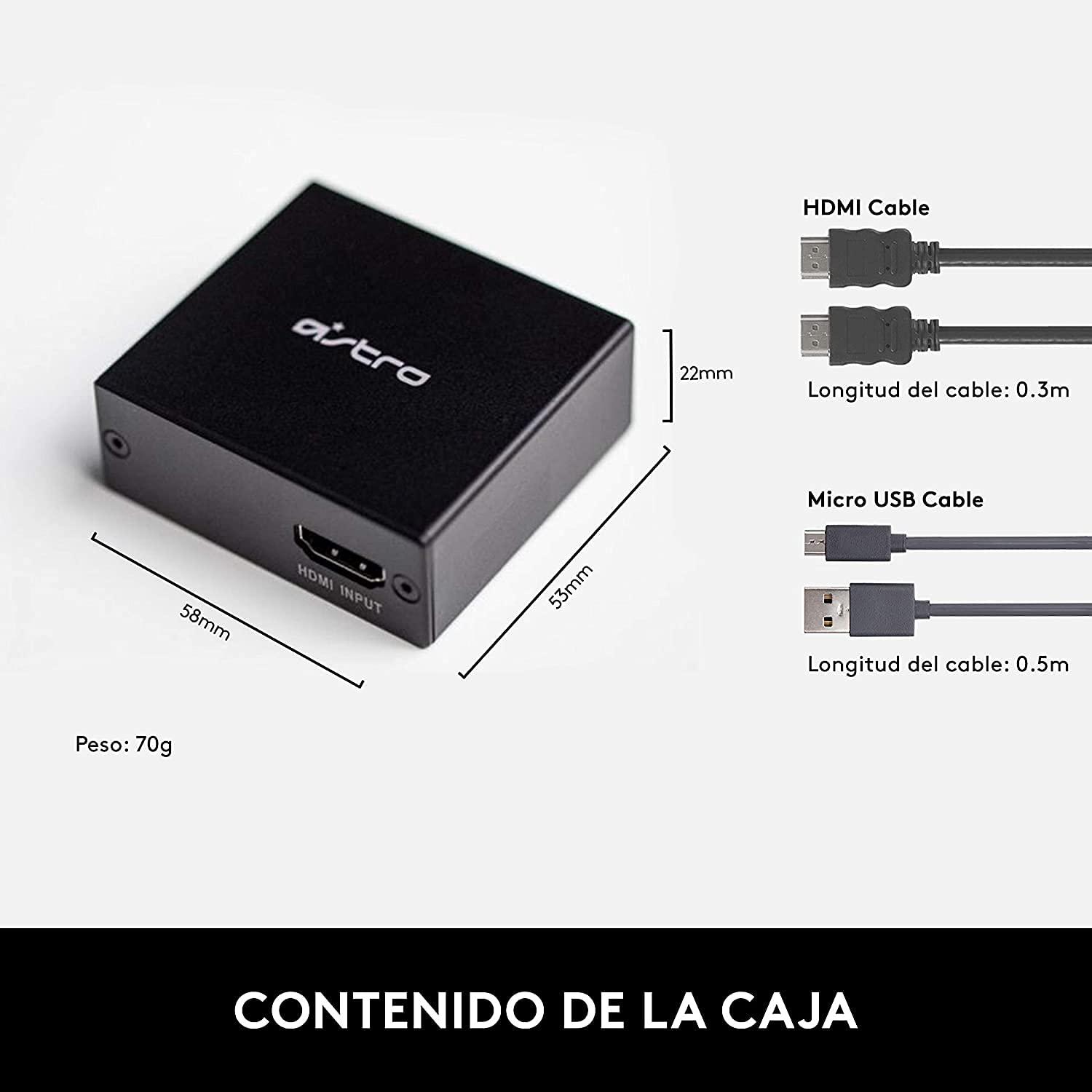 ASTRO Adaptador HDMI para PS5, Extractor de Audio HDMI 4K a SPDIF TOSLINK óptico, Compatible con estación base A50, MixAmp Pro TR, Auriculares con micrófono A20 para Gaming en PlayStation 5