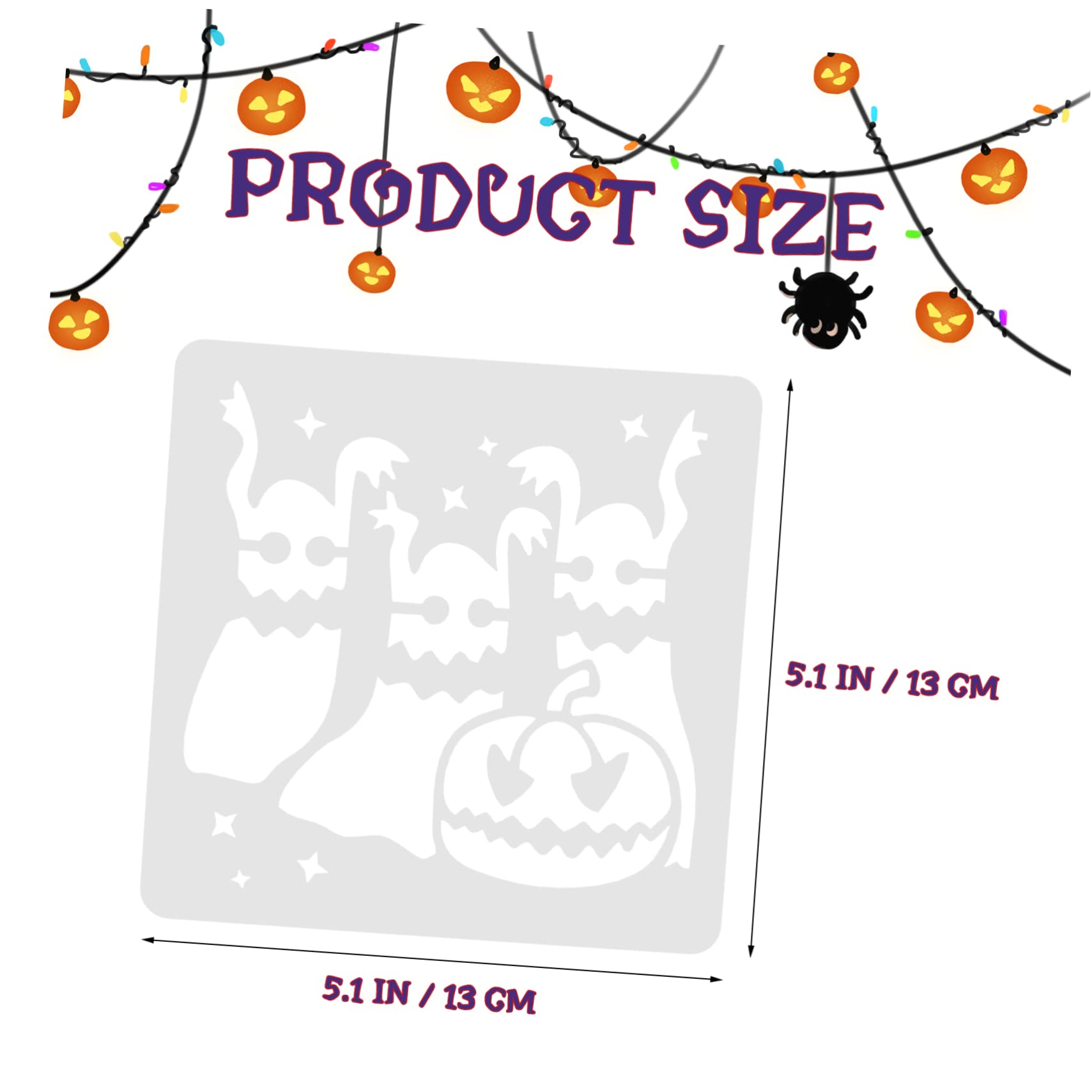 Operitacx 96piezas Plantillas De Halloween Reutilizables Para De Stencils De Dibujo Para Manualidades y Decoraciones Fáciles