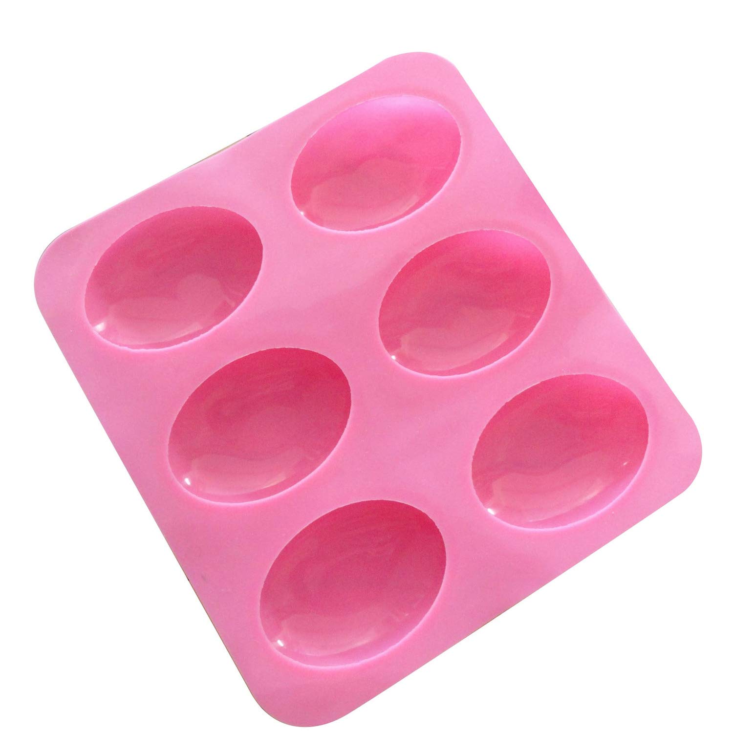 Ausuky Yellow 6 Cavity Oval Honey Bee Silicone Mould Diy Handmade Soap Sugar Craft Making Candy Mold