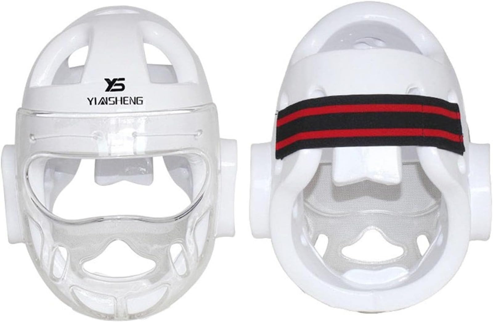 Protection de tête pour arts martiaux, taekwondo, avec visière transparente, résistante aux chocs, design léger, pour entraînement de karaté, kickboxing, sparring