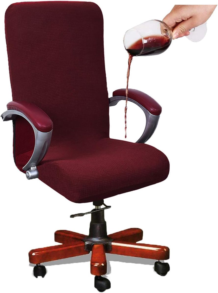 Best Deal WOMACO Waterproof Office Chair Cover, Jacquard Computer Office Chair Covers Water-Repellent Universal Boss Chair Covers Modern Simplism Style High Back Chair Slipcover (Dark Gray, Large) ❤ Crazy Deals WOMACO Waterproof Office Chair Cover, Jacquard Computer Office Chair Covers Water-Repellent Universal Boss Chair Covers Modern Simplism Style High Back Chair Slipcover (Dark Gray, Large)