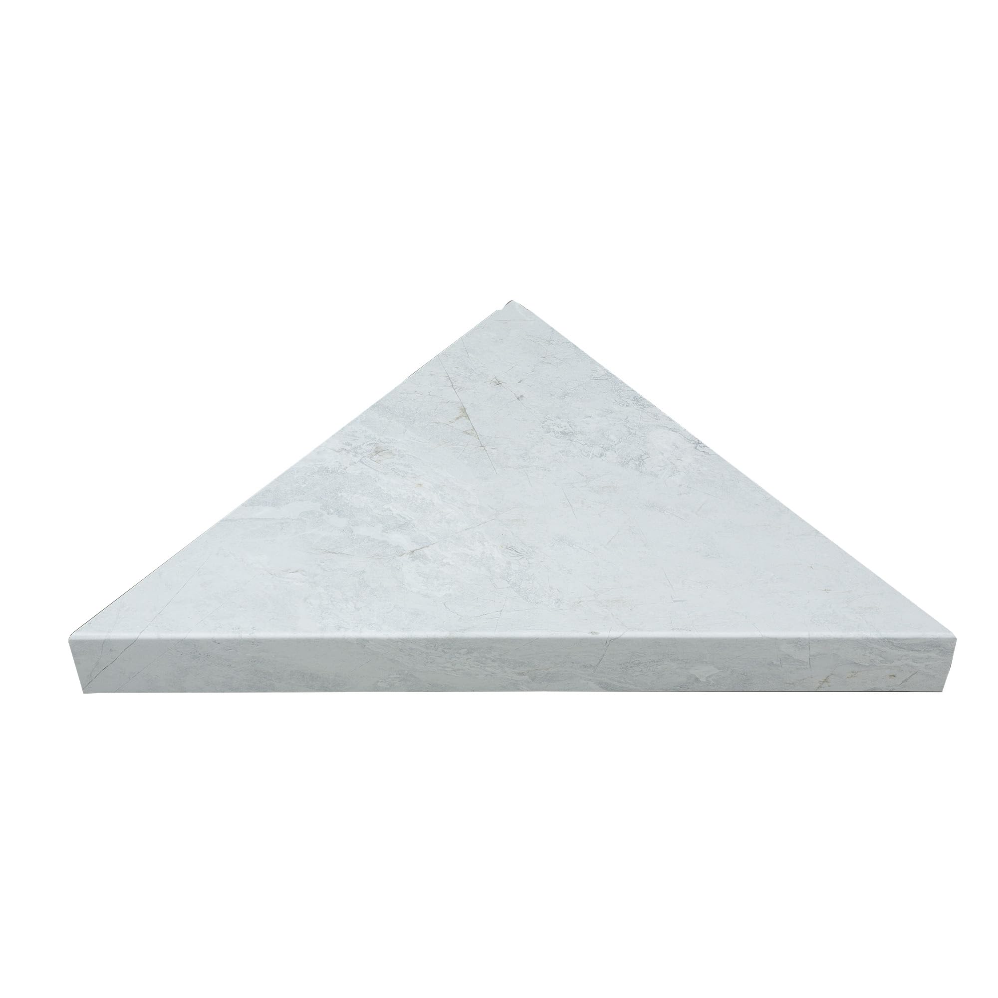 Palisade Vinyl Waterproof Corner Shower Bench in Polar Frost