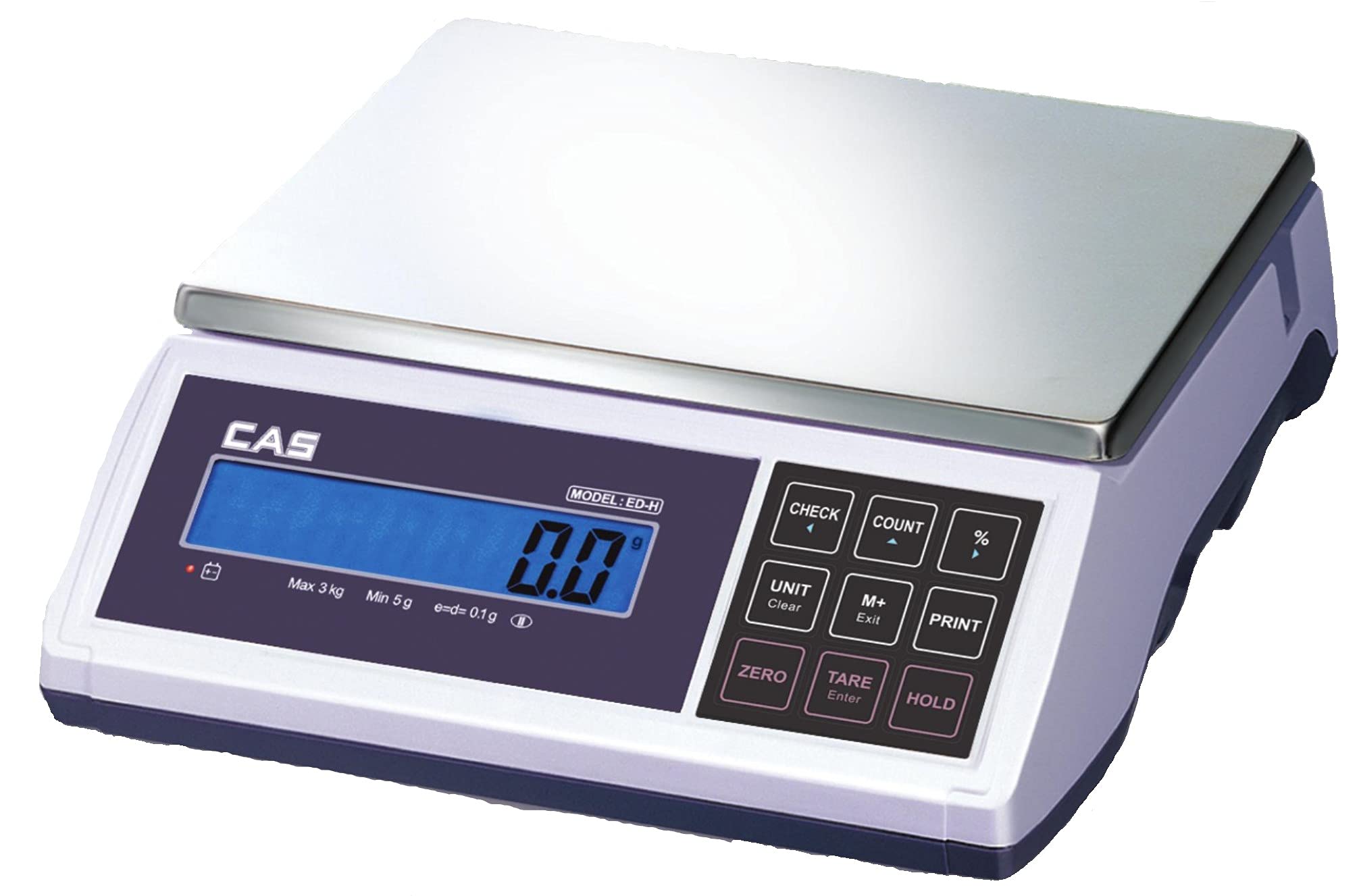 CAS ED-H Digital Weighing Scale – 15kg Capacity / 0.5g Accuracy | LCD Display with Backlight | Stainless Steel Pan (306x222mm) | Label & Ticket Printer Compatible | Precision Weight Machine-image-38