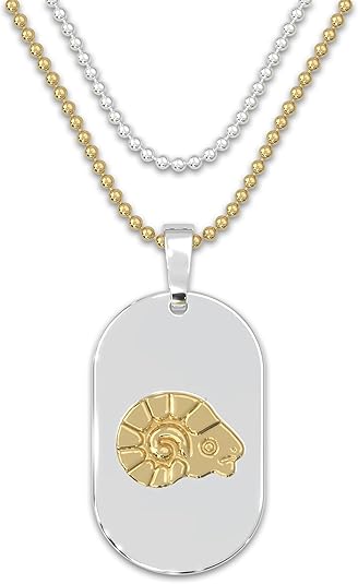 Zodiac Necklaces for Women and Men - Stainless Steel Gold and Silver Dog Tag Pendant with Ball Chain, Astrology Stars Constellation Necklace, Celestial Horoscope Sign Pendant Jewelry