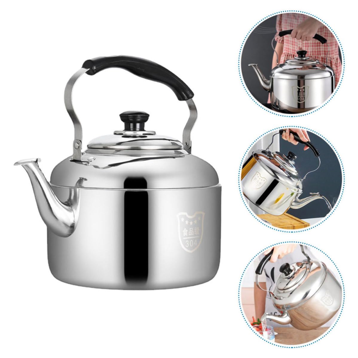 Tetera Silbante de Acero Inoxidable de 7l para Café y Té