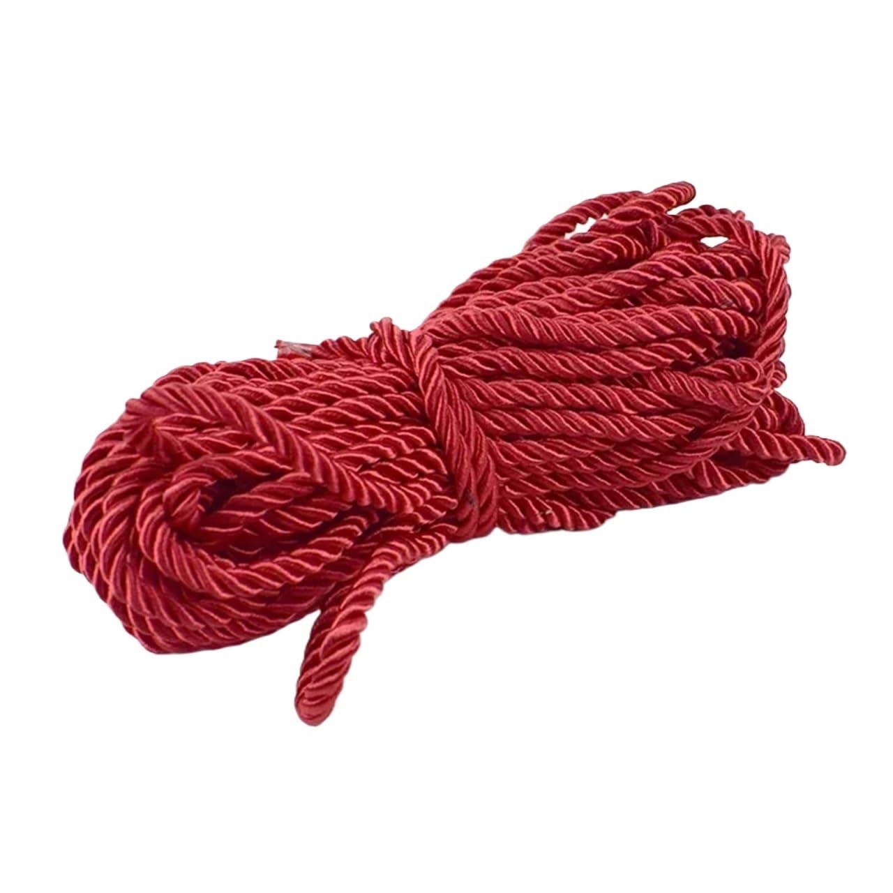 Twisted Cotton Cord 10/20M 5mm 3 Shares Twisted Cotton Nylon Cords Colorful DIY Craft Braided Decoration Rope Drawstring
