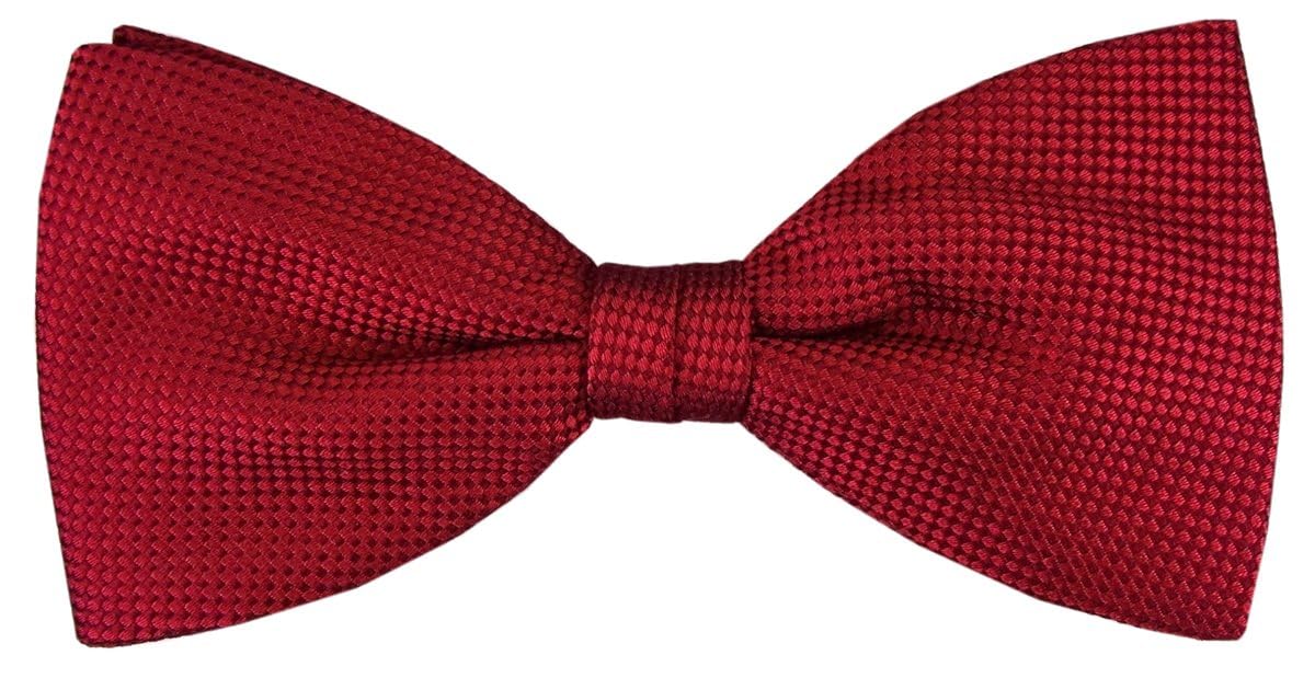 TigerTie bow tie in red monochromee point structure - bow tie 100% pure silk