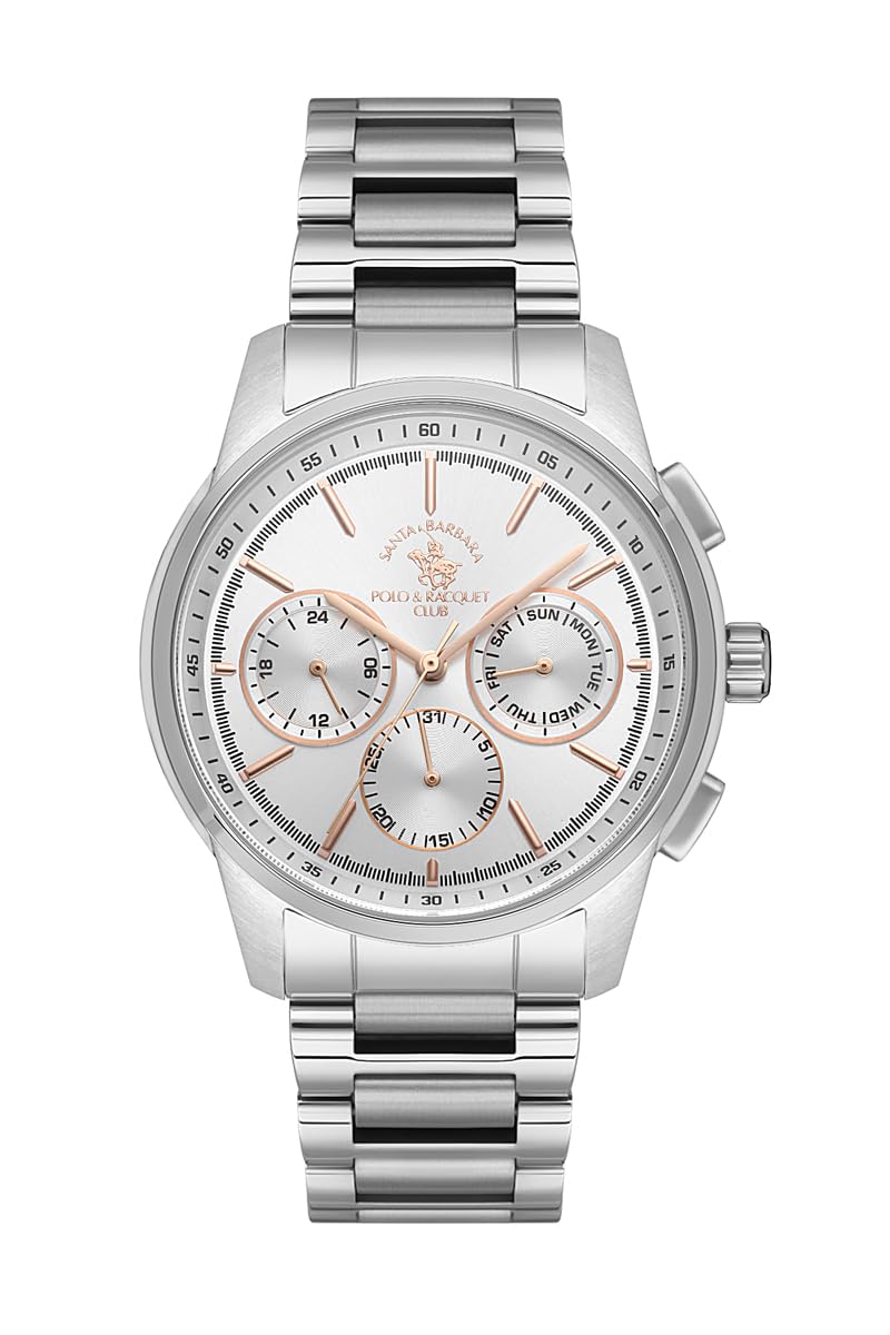 SANTA BARBARA POLO & RACQUET CLUB Silver Dial Chronograph Watch for - Men SB.1.10512-1 (B0DCT3HCKR) Amazon Price History, Amazon Price Tracker