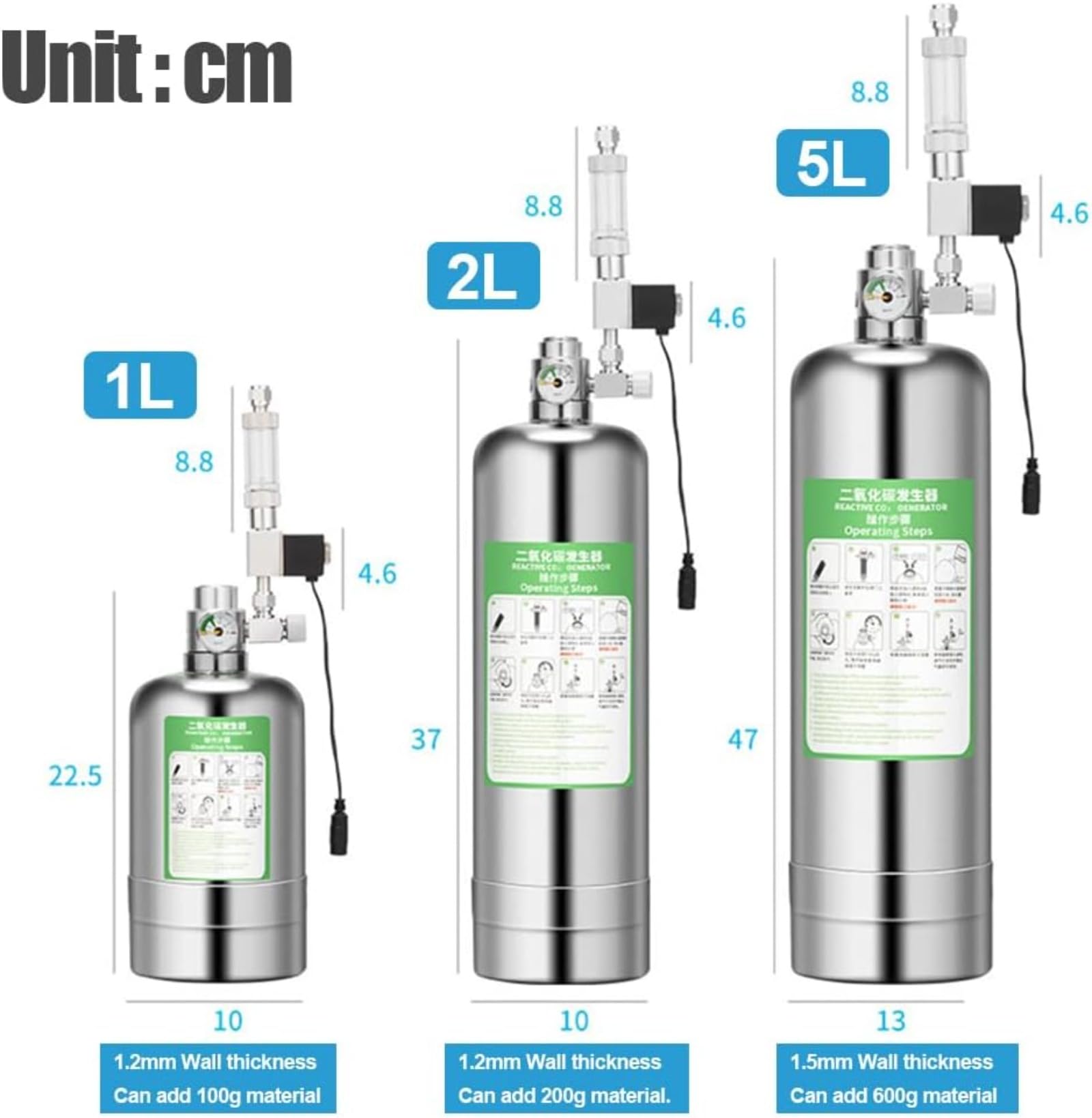 Amazon | ダブルアクアリウム水槽 co2 ディフューザー co2