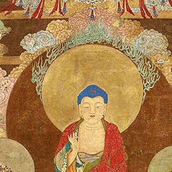 複製/大鉢長清/菩薩仏画/菩薩佛画/梵字/絹表装/工芸/布袋屋掛軸HH-456 複製/大鉢長清/菩薩仏画/菩薩佛画/梵字/絹表装/工芸/布袋屋