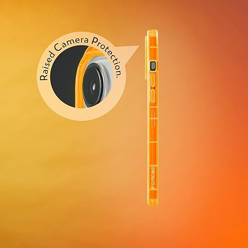 Miniatura 5 de SteepLab Neon Highlighter - Funda para iPhone 13 Pro Max, funda Grippy Jelly con bolsillos protectores de aire (naranja brillante intenso)