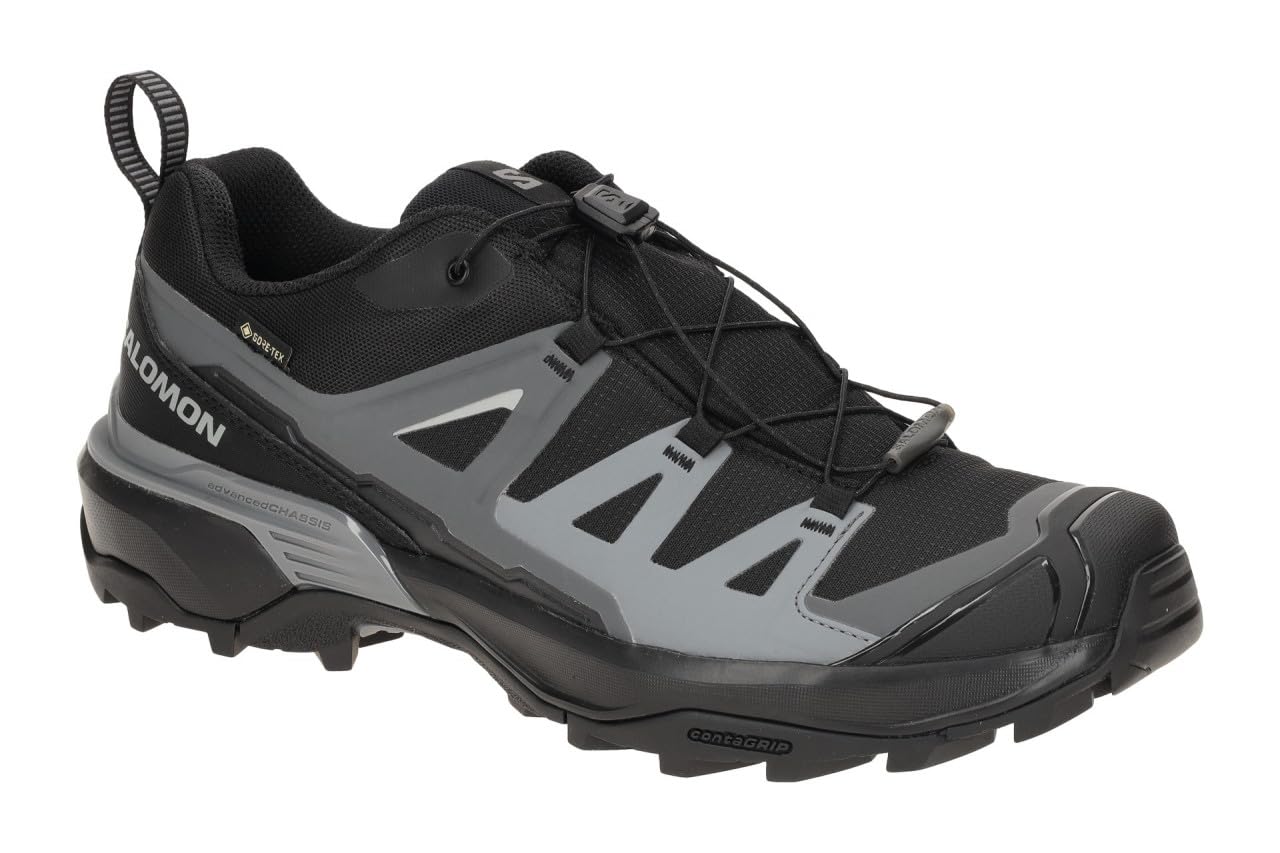 Salomon Men X Ultra 360 GTX Trail Running Shoe, Black/Magnet/Quiet Shade, 7.5