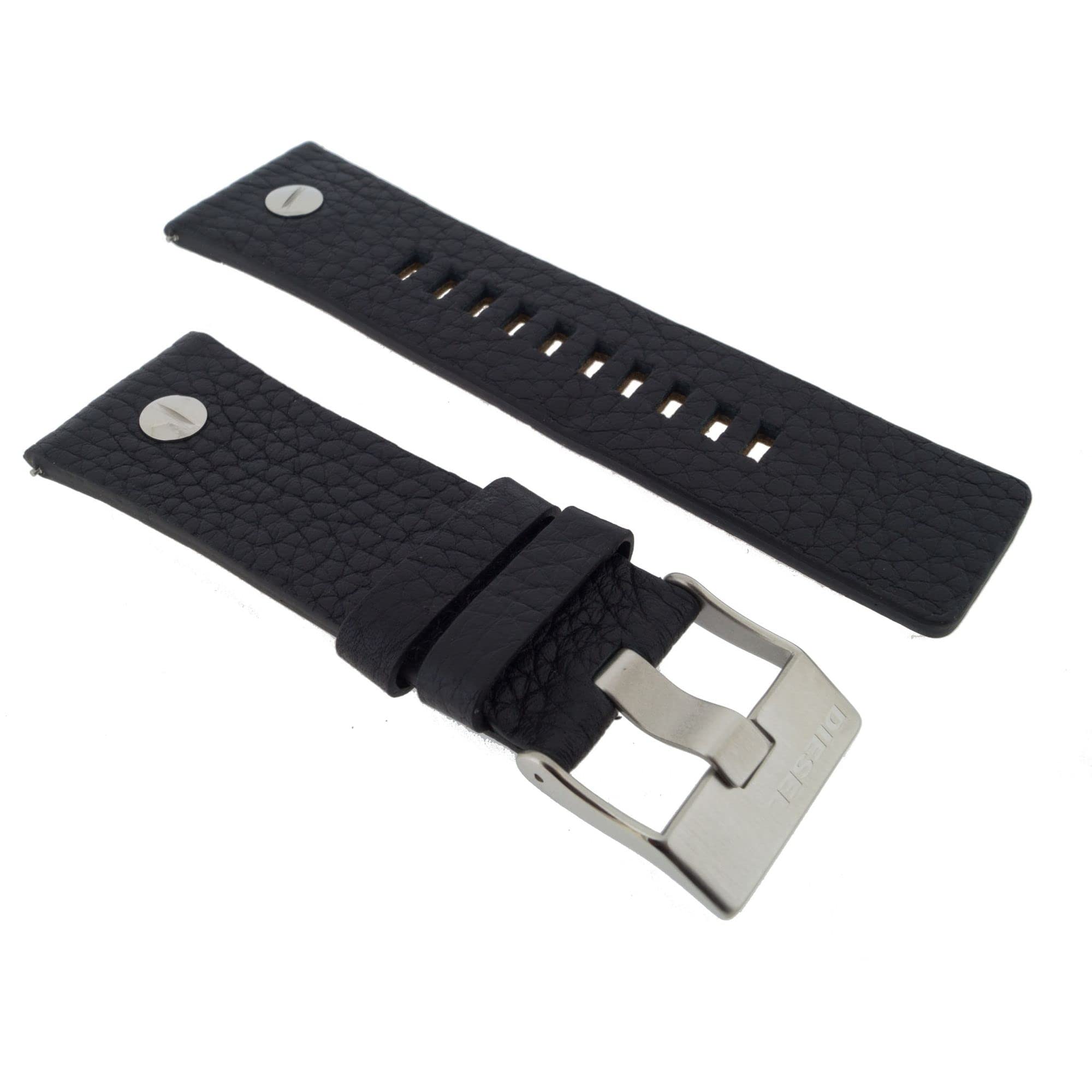 Diesel Uhrenarmband 28 mm Leder Schwarz Uhrband DZ-7313 / LB-DZ7313