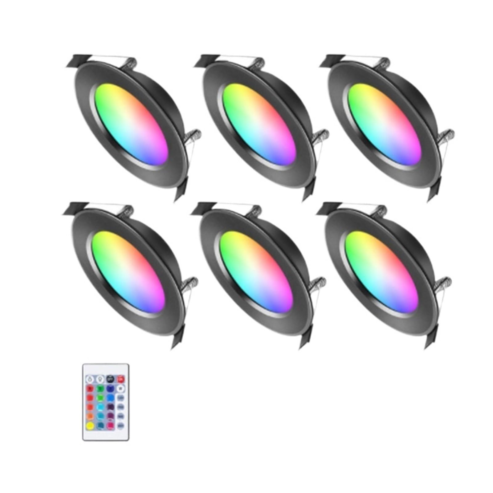 eufeifeiegds 9W RGB-LED-Einbauleuchte mit Fernbedienung, dimmbar, wasserdicht, 220V, for Deckenmontage(WHITE,CHANGEABLE_12W)