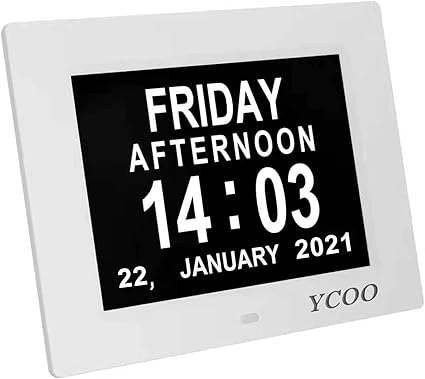 Dementia Clocks 7 Inches Calendar Clocks Day Date Clock Digital Clock With Large Clear Digits Display Alarm Clock With Hd Digital Photo Frame 7 Inches White Amazon Co Uk Home Kitchen Dementia Clocks 7 Inches Calendar Clocks Day Date Clock Digital Clock With Large Clear Digits Display Alarm Clock With Hd Digital Photo Frame 7 Inches White Amazon Co Uk Home Kitchen