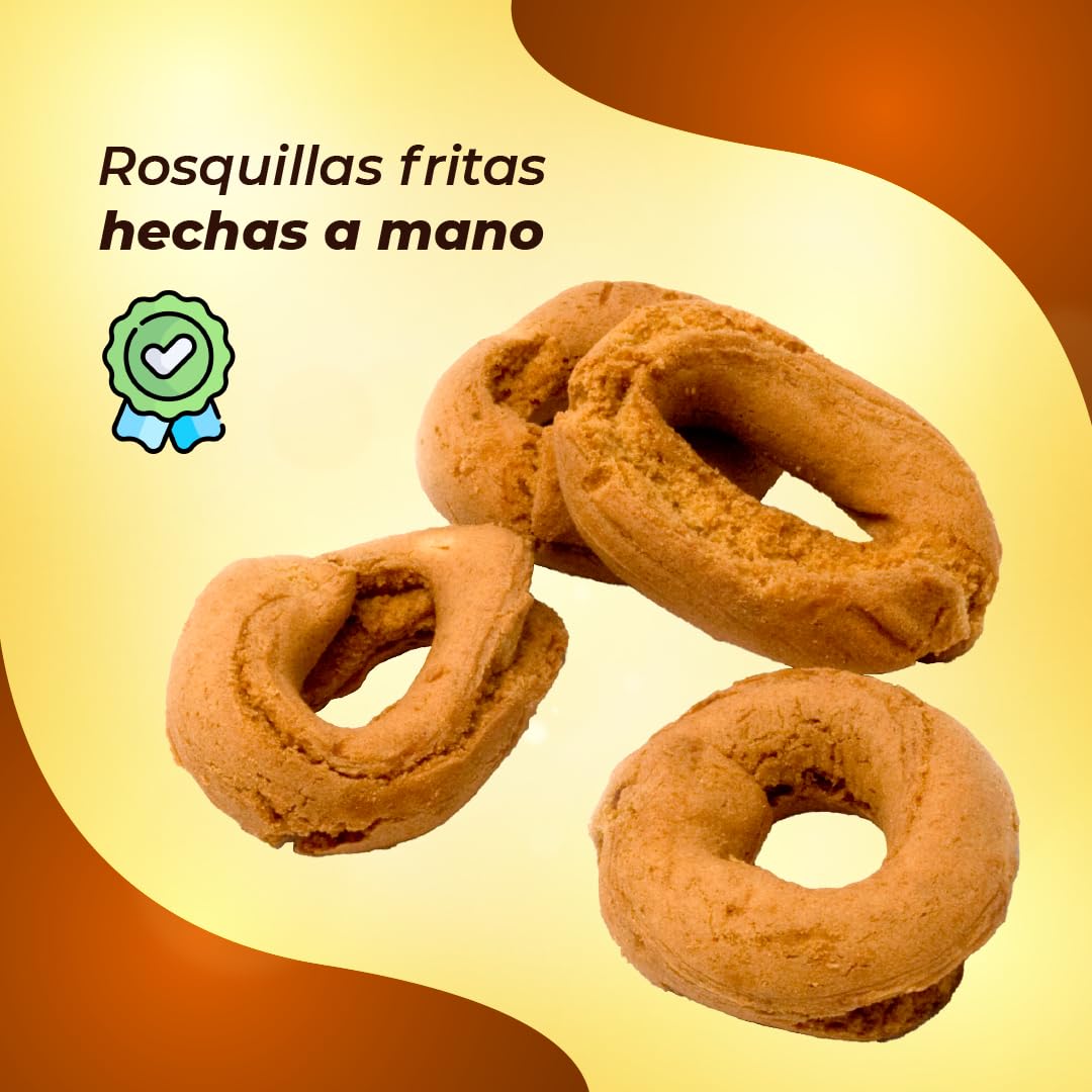 LAPASION - Rosquillas fritas hechas a mano | Rosco | Caseras | Rosco | CHANDRIOS | Palmeras |Dulces | 2.2 Kg