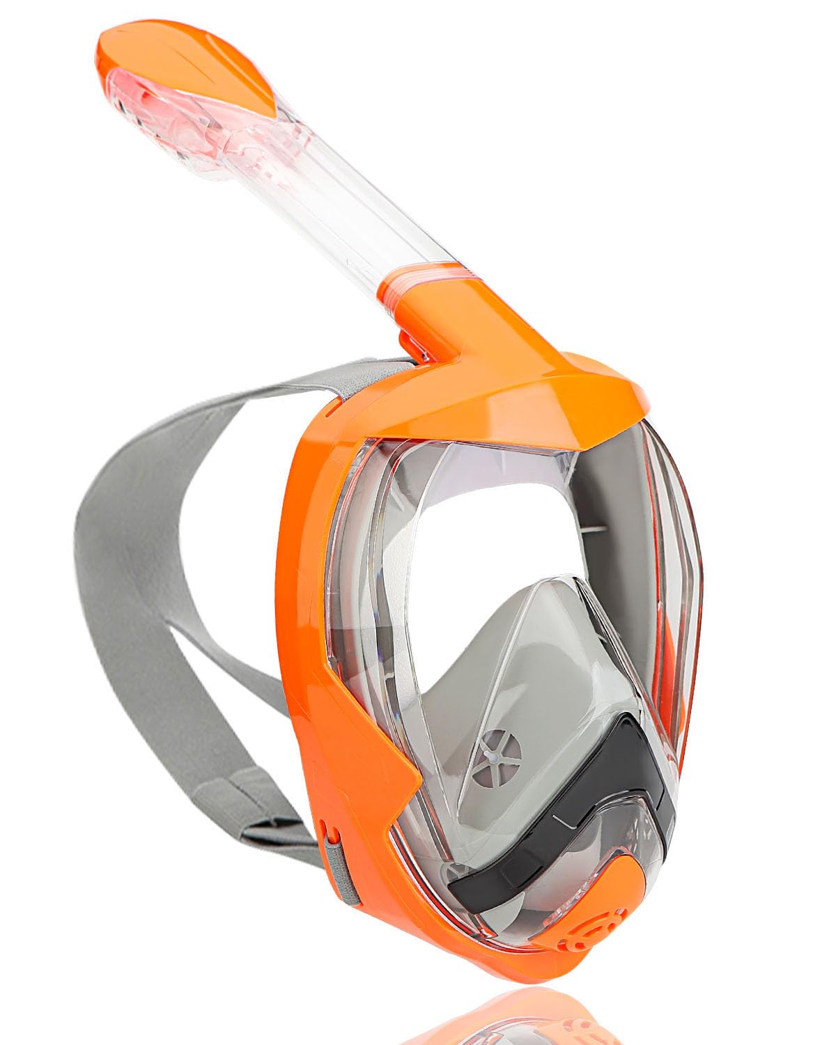 Flyboo Snorkel Mask, Full Face Snorkel Set, 180°view Snorkeling Gear with Panoramic Design-Compatible Sports Camera, Diving Mask with Anti-fog and Anti-leak Technology for Adults and Kids