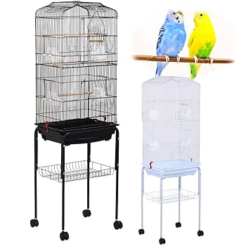Amazon | iimono117 鳥かご インコ 大型 スタンド付き (高さ163