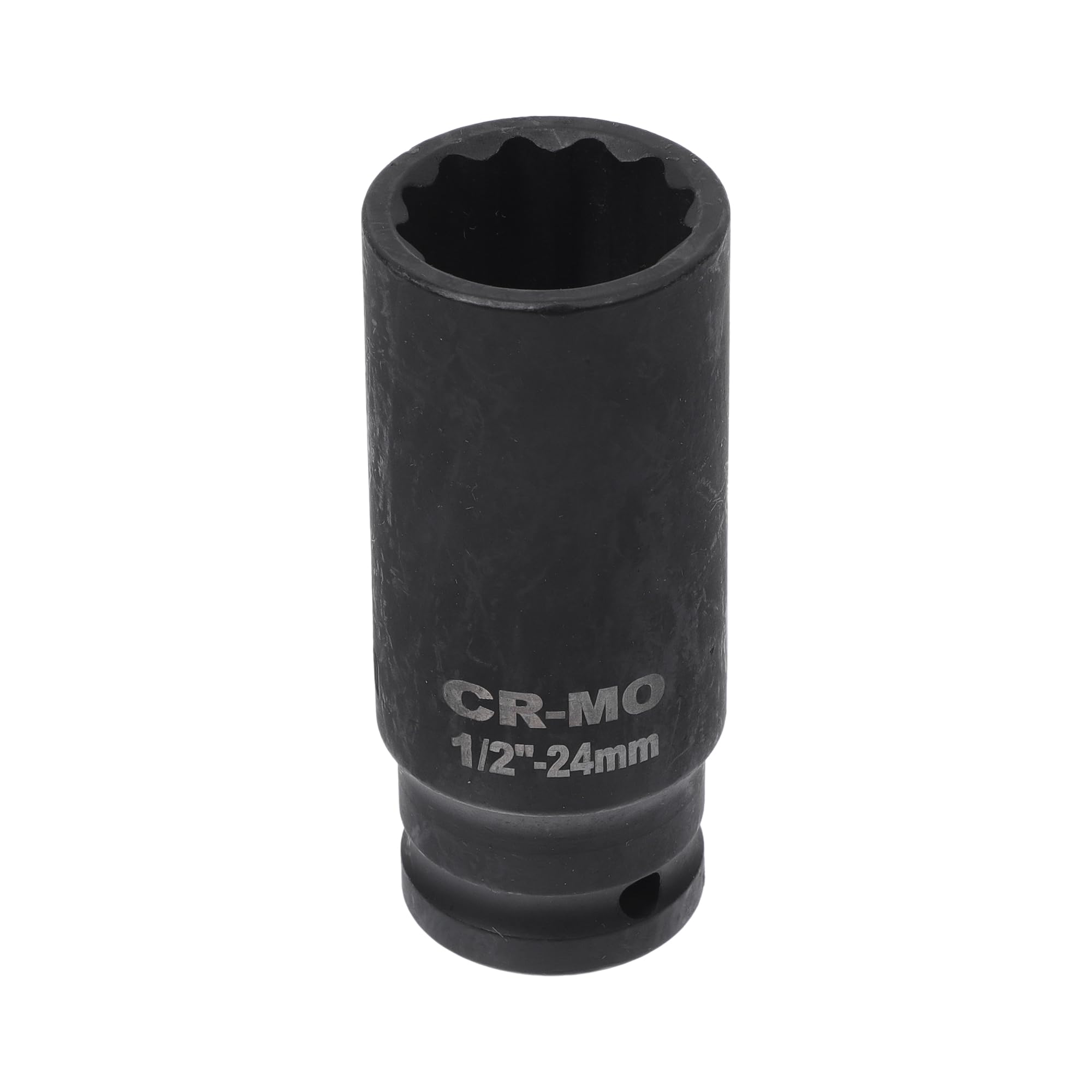 HEROFFIX 1 Pcs Impact Socket Durable Hardware Tool 78mm Black High Carbon Steel 12 Point 24mm for Car Motorcycle Dirtbike Repair 1/2 Inch Drive