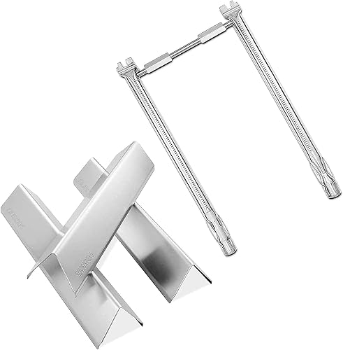 Hisencn Tubos de quemador de parrilla de gas, barras de sabor de repuesto para parrillas de gas Weber Spirit 200, Spirit E-210, E-220, Spirit S-210,