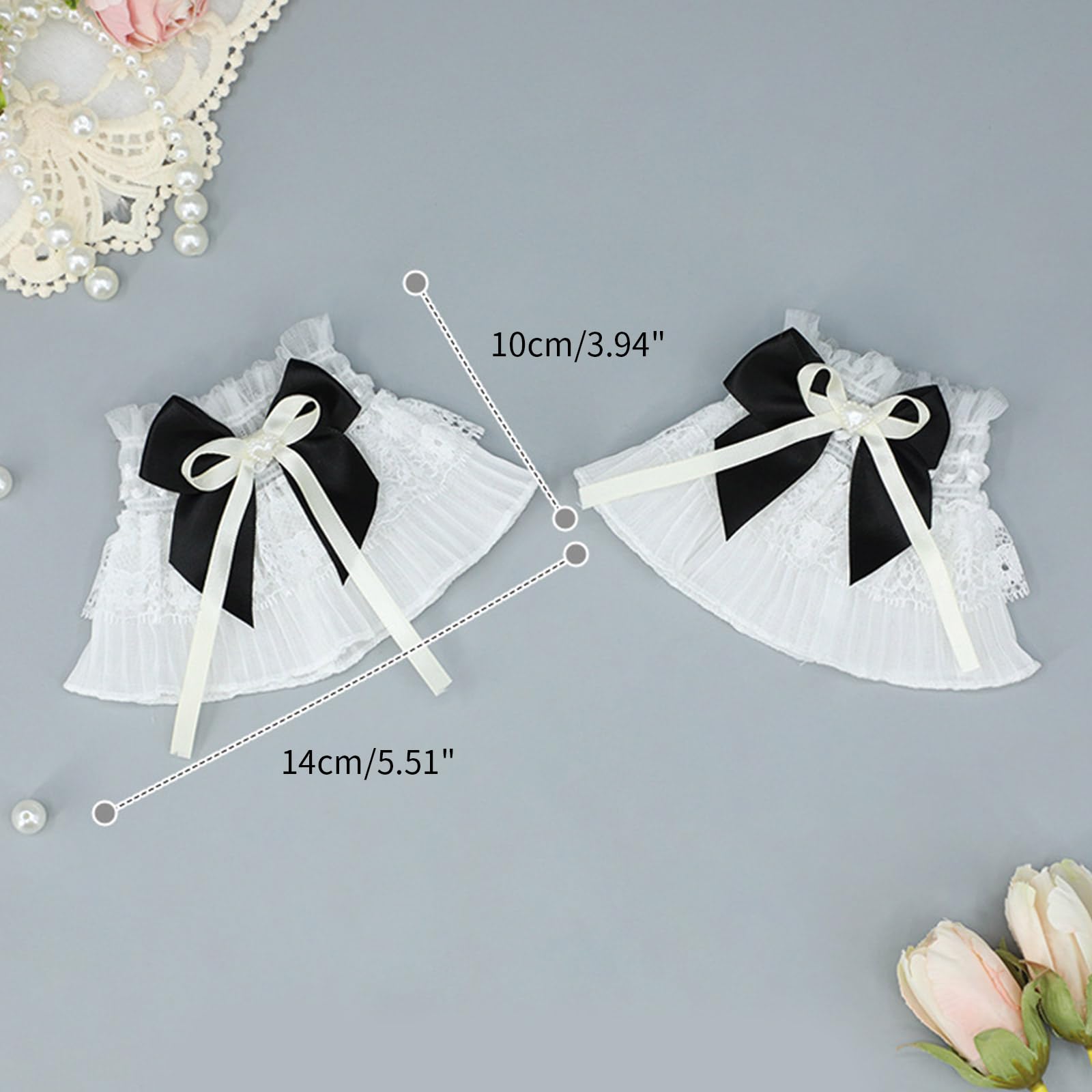 Beaupretty Falsche Ärmelmanschetten Damen - Baumwoll Abnehmbar Weiß