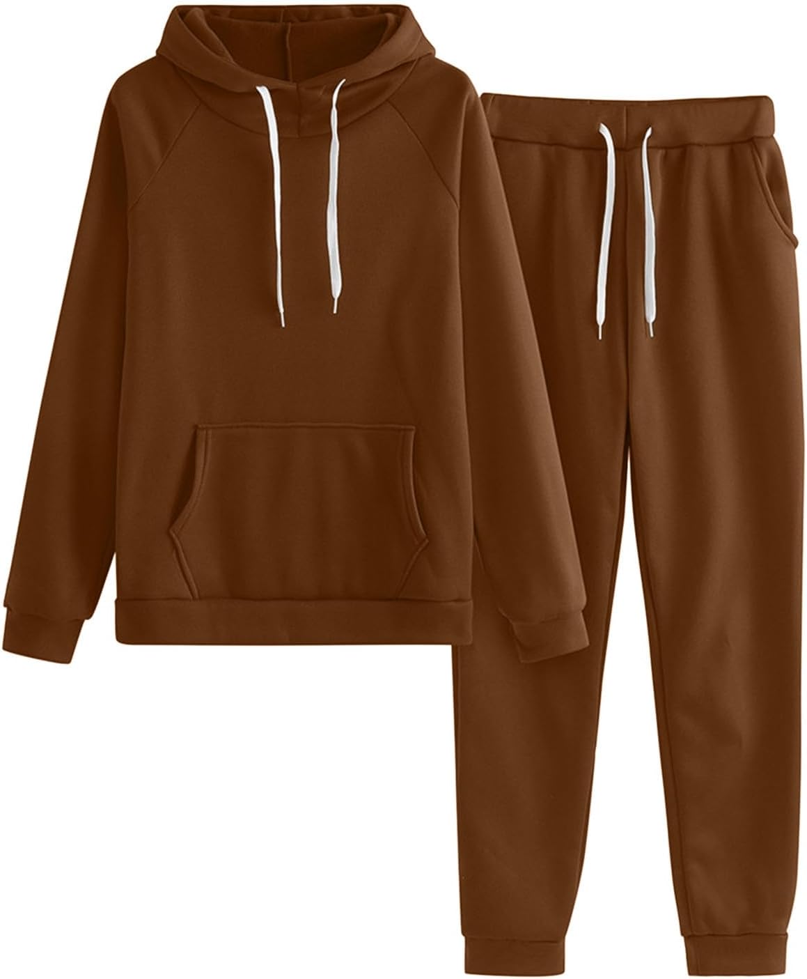 Ensemble Jogging Femme Polaire 2 Pièces – Sweat à Capuche & Pantalon – Grandes Tailles S-4XL – Confort Maison Sport
