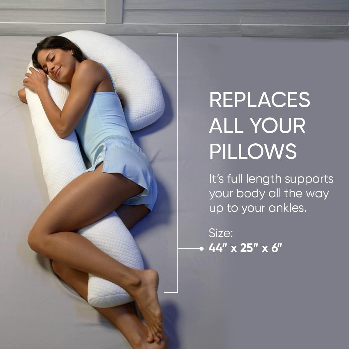 Contour Swan Original Body Pillow | Cozy, Huggable Pillow for Back, Hip, Knee, and Leg Relief | Total Comfort and Support for Side Sleepers | As Seen on TV : Home & Kitchen