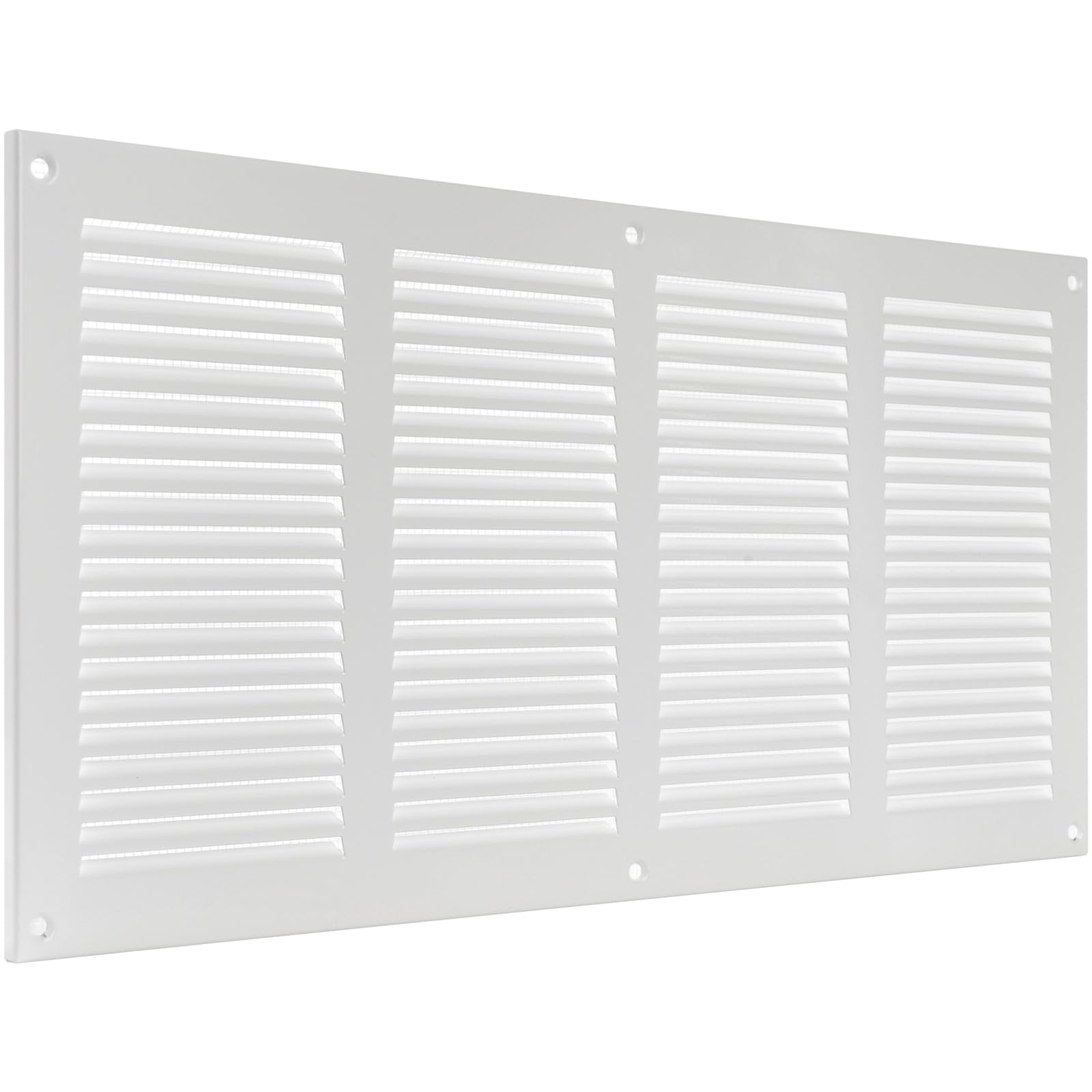 ECOPRO VENT 400 x 200mm White Air Vent Cover – Galvanised Metal Air Vent Covers for Walls, Ceilings with Screen Mesh – Durable Louvre Vent Grille for Home, Office – Wall Vent Cover for Indoor, Outdoor — image 1