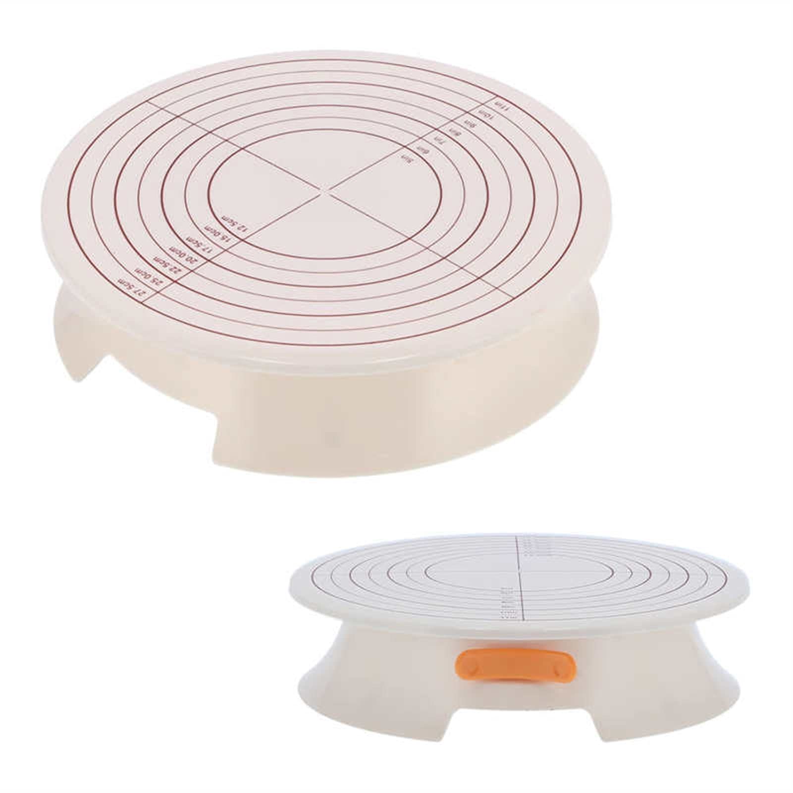 Tortenplatte Drehbar Kuchen Drehteller DIY. Kuchen Drehteller Basis Rutschfest Drehende Kuchen Dekorieren Ständer Backwerkzeug mit Skala Rotierender Kuchen Drehteller Kuchen dekorieren Verbrauchsmater