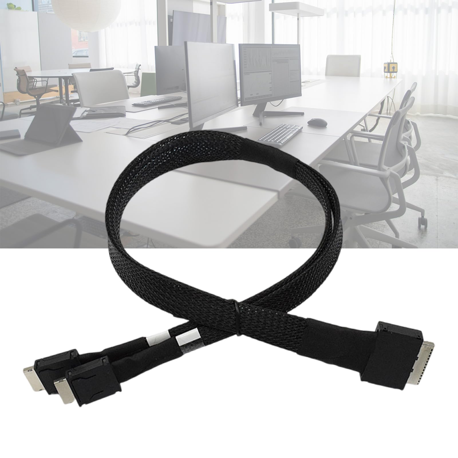 Cable de datos, SFF8611 8i a SFF8611 4ix2 Cable de datos para fiabilidad, redes de alta velocidad, conectividad con múltiples dispositivos, transferencia de datos rápida
